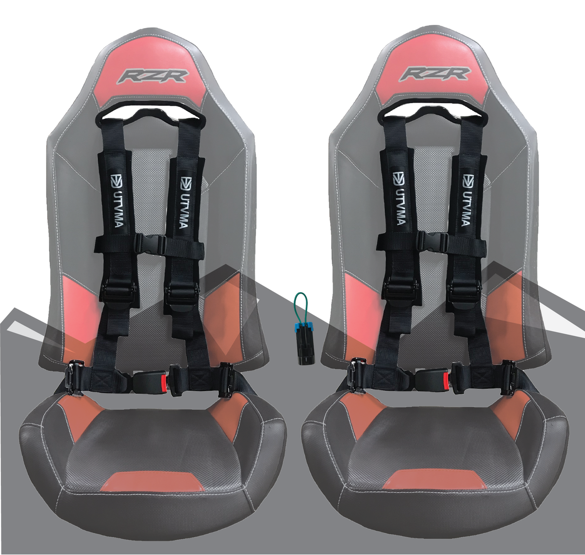 RZR 4-Point Harness Seat Pass Through Kit (2 Seats) with Override Clip