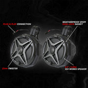 2024-2025 Can-Am® Maverick R, Phase-2 A-Spec 800watt 4-Speaker System