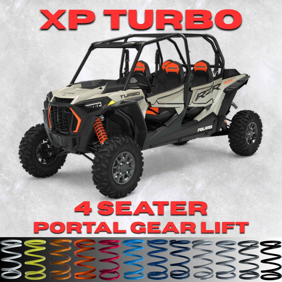 Polaris RZR XP Turbo 4 Seater Portal Gear Lift Spring Kit Upgrade
